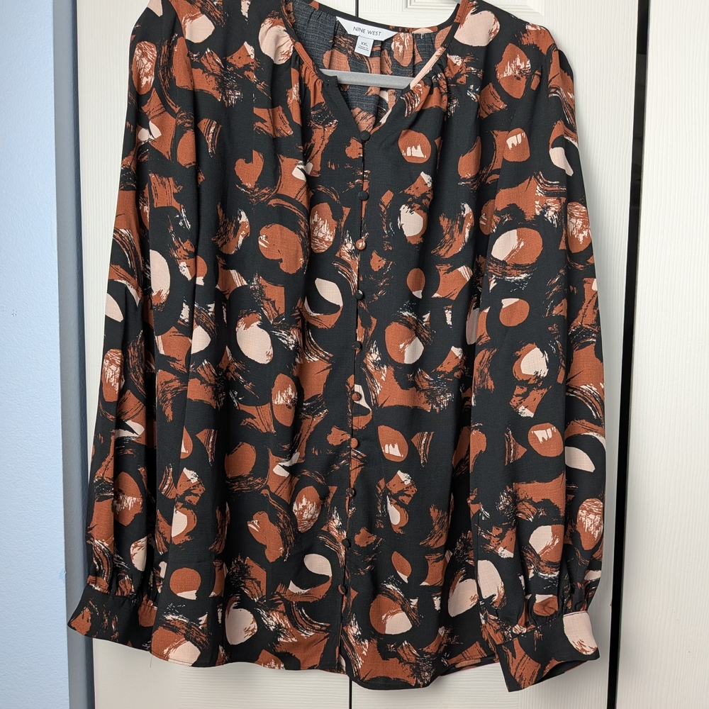 Chic Black and Brown Women's Top